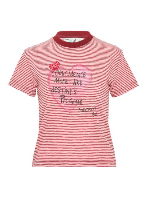 Andersson Bell Essential Heart Message Striped Tee