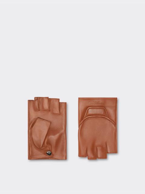 Ferrari Fingerless gloves in nappa leather