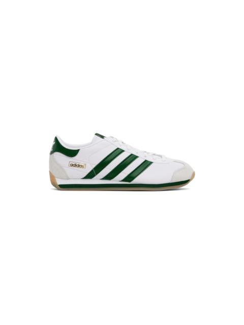 adidas Originals White & Green Country Japan Sneakers