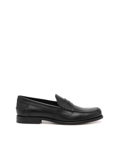 Tod's round-toe crinkled-finish loafers