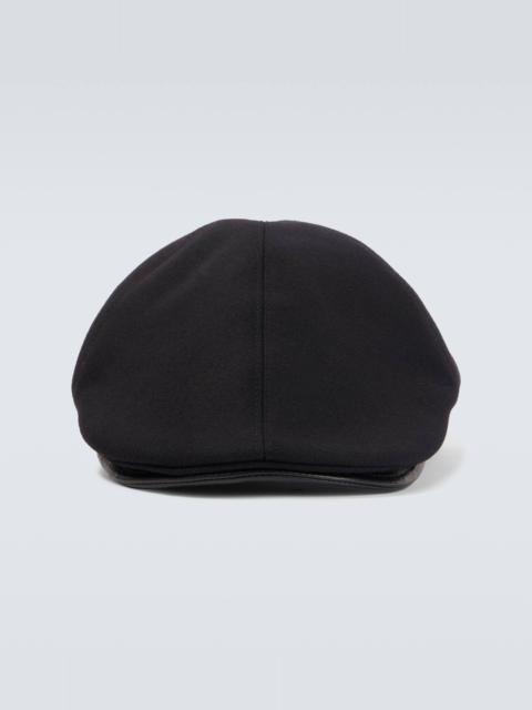 GIORGIO ARMANI Wool and cashmere-blend flat cap