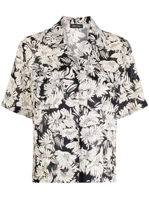ANINE BING floral-print linen shirt