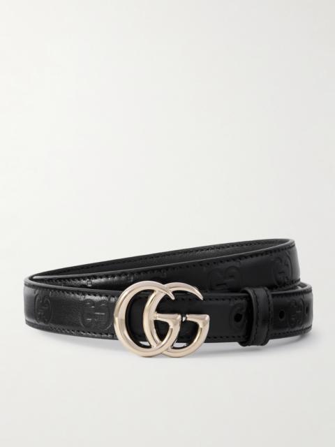 GUCCI Gg Marmont 2.0 Debossed Leather Belt