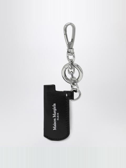 Maison Margiela Black leather key holder with logo