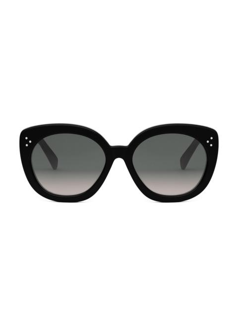 CELINE Women's Three Dots 56MM Butterfly Sunglasses - Gradient Grey Black