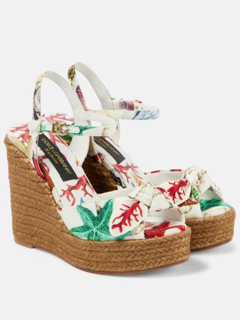 Dolce & Gabbana Capri Cava printed espadrille wedges