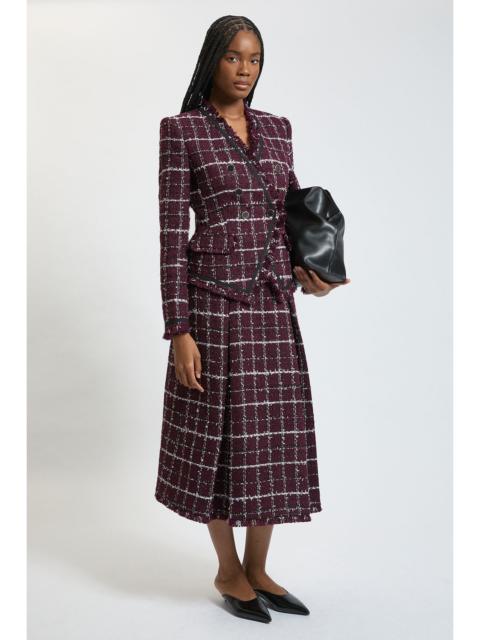 KAREN MILLEN Sparkle Tweed Full Midi Skirt