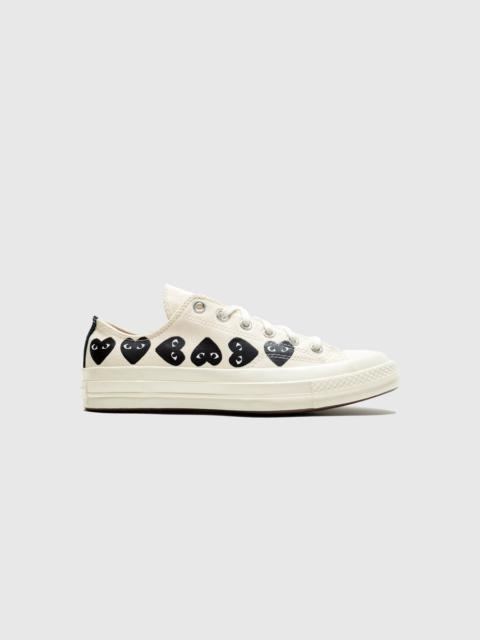 Comme des Garçons PLAY CHUCK TAYLOR ALL-STAR '70 OX "MILK/BLACK MULTI HEART"