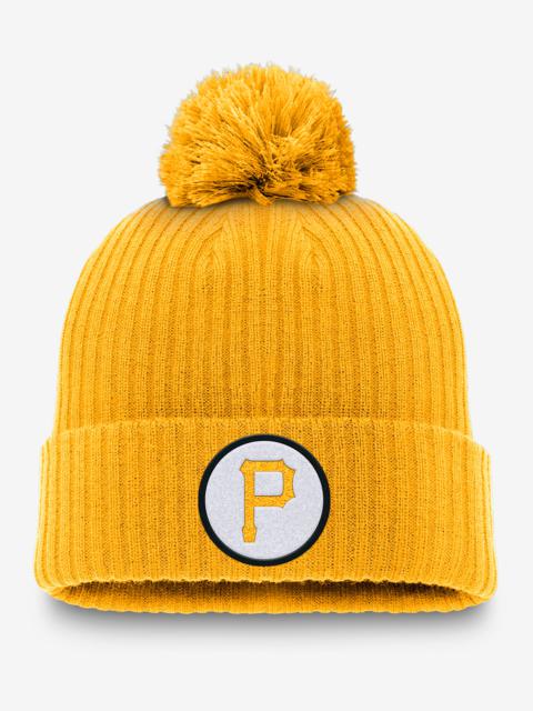 Pittsburgh Pirates Cooperstown Peak Men's Nike MLB Cuffed Pom Beanie