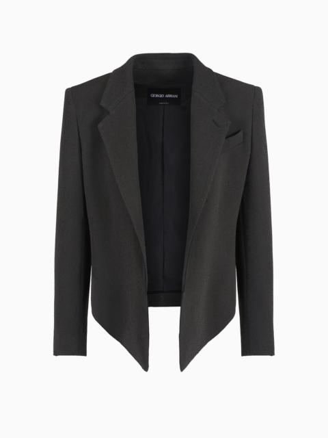 GIORGIO ARMANI Single-breasted jacket in stretch viscose