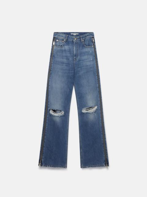 Stella McCartney Vintage Wash Zip Straight Leg Jeans