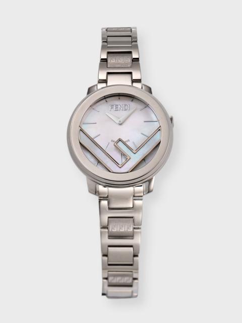 FENDI F Is Fendi 28mm Mother of Pearl Watch with Bracelet Strap
