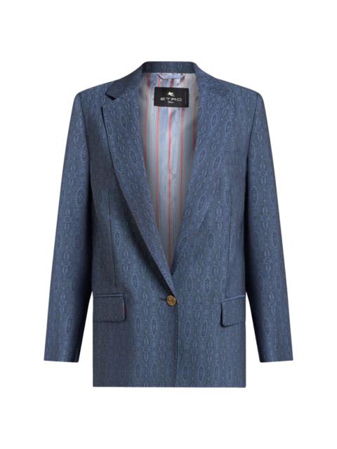 【送料&関税込】Etro Reversible Single-breasted Jacket Etro jacquard single-breasted blazer | REVERSIBLE