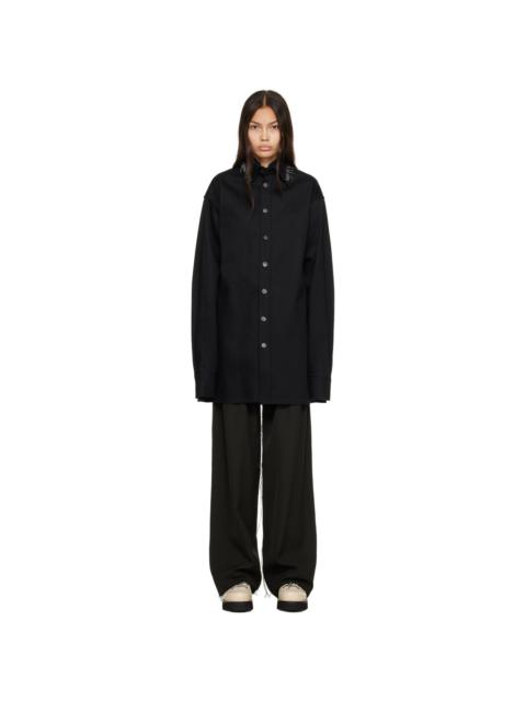 AIREI Black Handstitched Big Denim Jacket