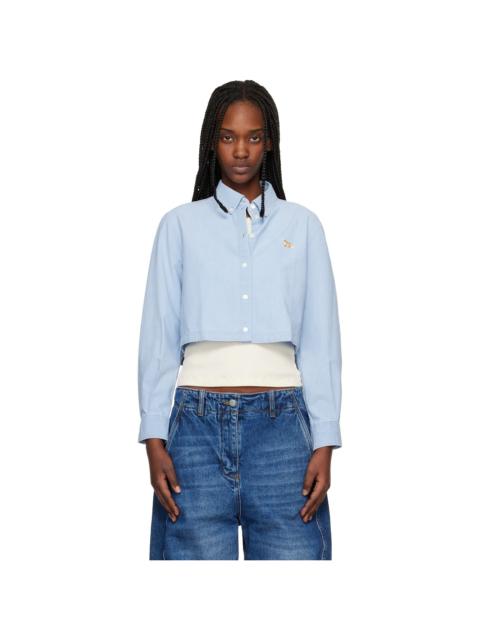 Maison Kitsuné Blue Baby Fox Cropped Shirt
