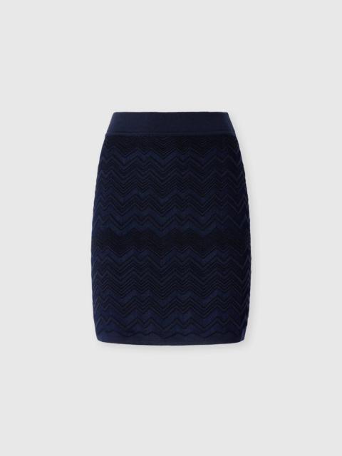 Missoni Zig zag viscose and wool mini skirt