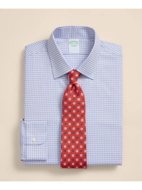 Brooks Brothers Brooks Brothers Explorer Collection Non-Iron Twill Ainsley Collar, Mini-Check Dress Shirt