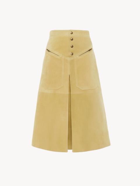 Chloé KNEE-LENGTH SKIRT IN SUEDE