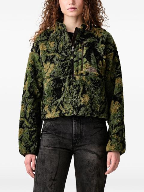 The North Face fleece zip-up cropped jacket