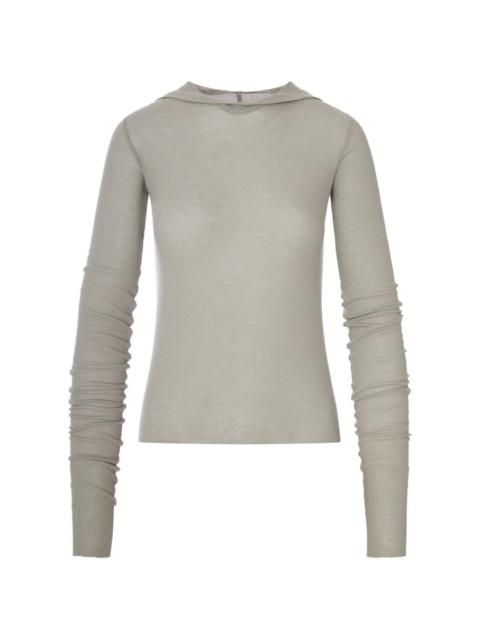 Rick Owens ribbed-knit hoodie