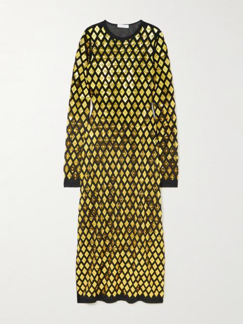 rabanne Embellished Stretch-jersey Midi Dress