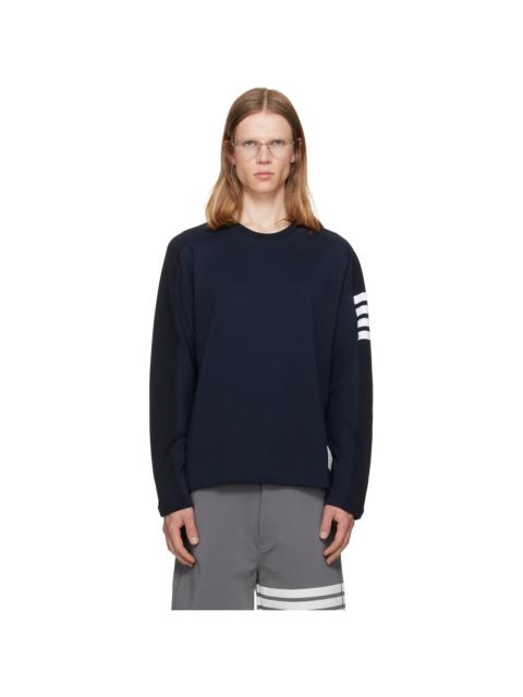 Thom Browne Navy Milano Cotton 4-Bar T-shirt