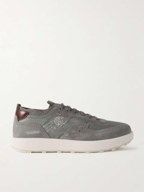 Light Track Venezia Leather-Trimmed Nylon and Suede Sneakers