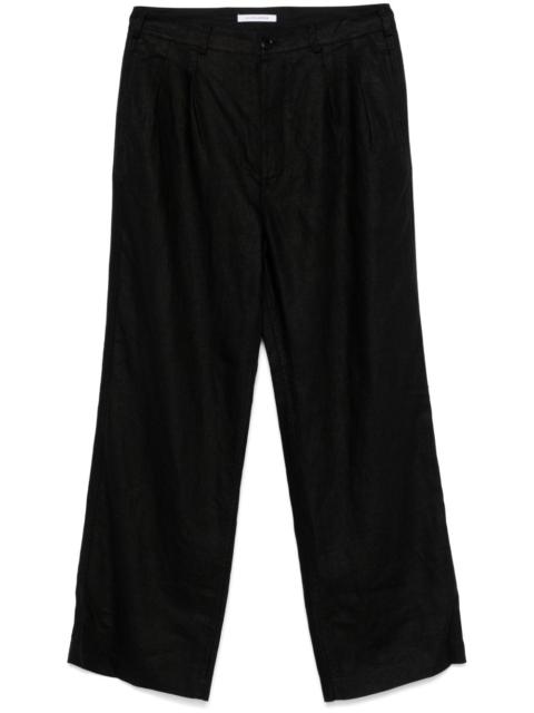 SUNFLOWER pleated linen trousers