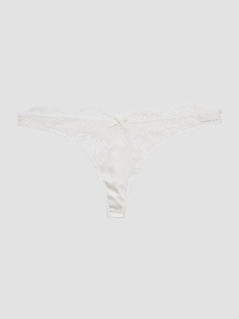Fleur du Mal Women's Frankie Lace Thong - Ivory
