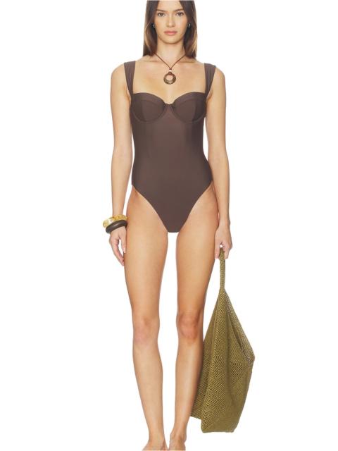 SIMKHAI Kyle Bustier One Piece Swimsuit