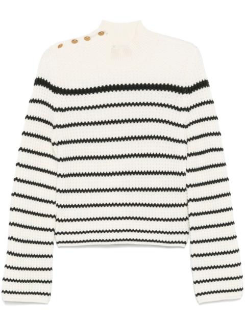 forte_forte high-neck striped sweater