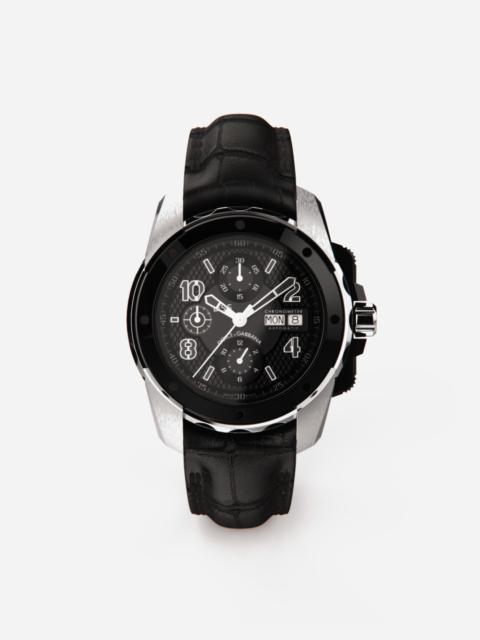 Dolce & Gabbana DS5 watch in white gold and steel with pvd coating