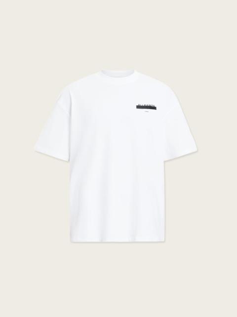 ALLSAINTS REDACT OVERSIZED EMBROIDERED LOGO T-SHIRT