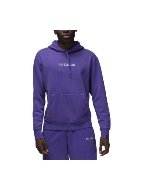 Jordan Air Jordan Solid Color Hooded Drawstring Hoodie Men's Dark Purple DV6464-514