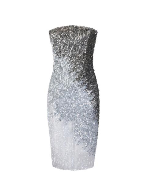 ELISABETTA FRANCHI dress in metallic tulle fabric
