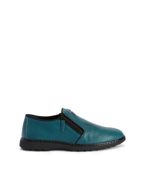 Giuseppe Zanotti snake-skin effect leather loafers