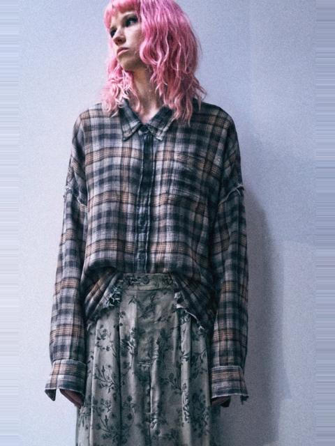 R13 Shredded Seam Drop Neck Shirt