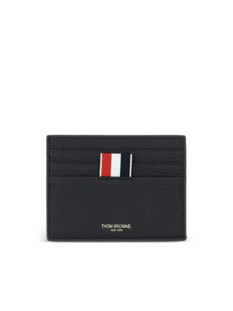 Thom Browne pebble-grain striped-tab card holder