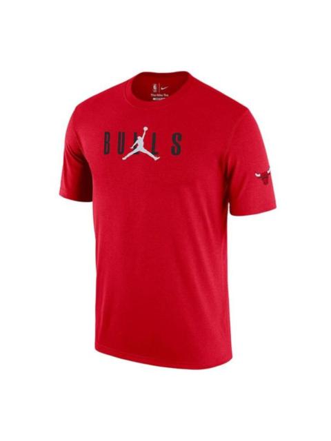 Jordan Men's Jordan Chicago Bulls Logo Alphabet Printing Pattern Sports Short Sleeve Red T-Shirt DA6507-657