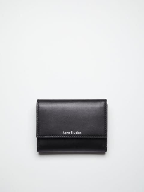 Acne Studios Trifold leather wallet - Black