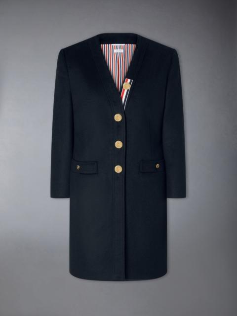 Thom Browne CASHMERE ZIBELINE FINISH CARDIGAN COAT