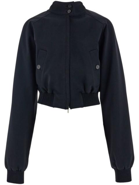 FERRAGAMO cropped zipped bomber jacket