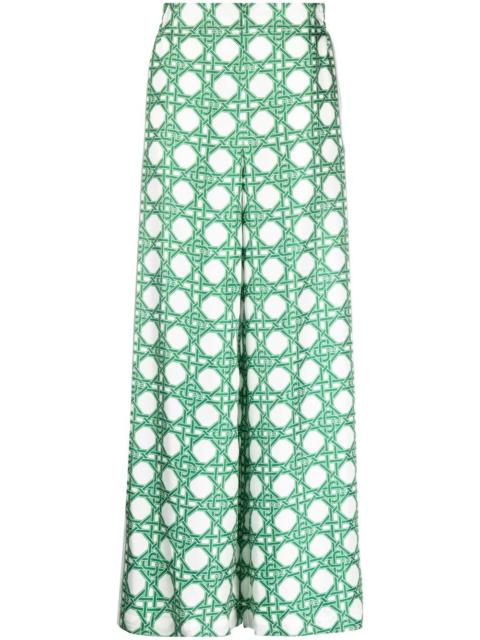 CASABLANCA Ping Pong monogram palazzo trousers