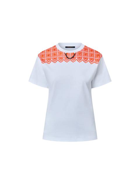 Louis Vuitton Floral Lace Embroidery T-Shirt