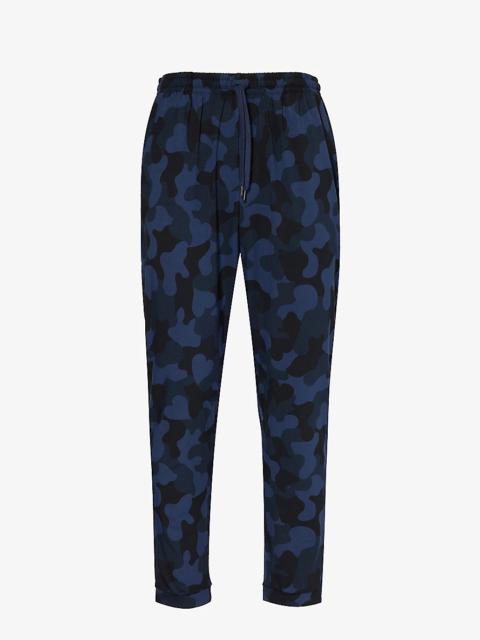 London camouflage-print stretch-woven pyjama bottoms