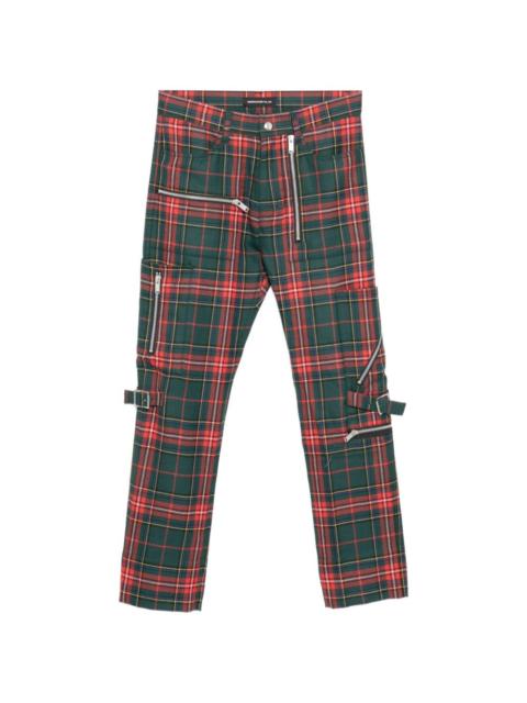 UNDERCOVER tartan trousers
