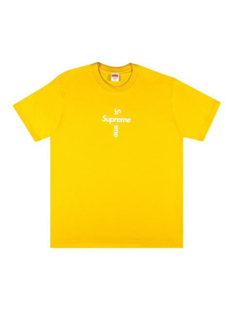 Supreme Cross Box Logo Tee 'Yellow'