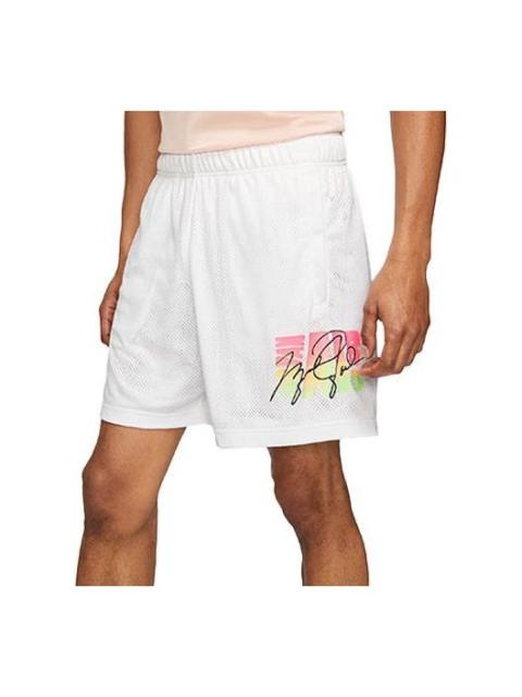 Jordan Air Jordan Sport Dna Mesh Printing Breathable Sports Shorts White CZ4856-100