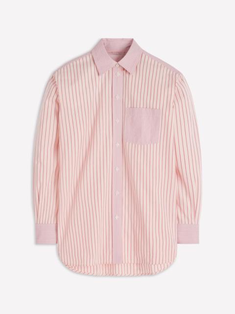 BODEN Sadie Relaxed Cotton Shirt-Pink Stripe Hotch