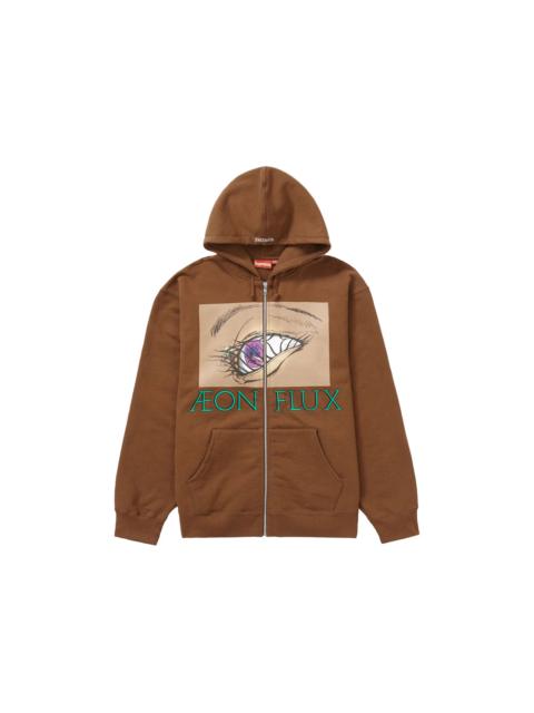 Supreme Supreme Aeon Flux Zip Up Hooded Sweatshirt Brown